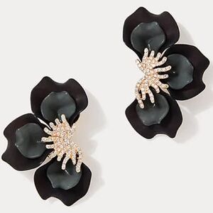 Lilly Pulitzer Black and Gold Statement Earrings